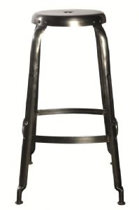 Dime Industrial Iron Lacquered Tall Bar Stool